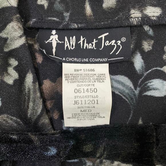 Vintage Y2K All That Jazz Black Floral Velvet Maxi Pencil Dress Sz M 90s Grunge - Picture 4 of 11